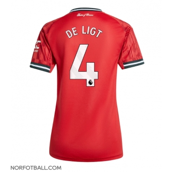 Billige Fotballdrakt Manchester United Matthijs de Ligt #4 Replika Hjemmedrakt Dame 2025-26 Kortermet